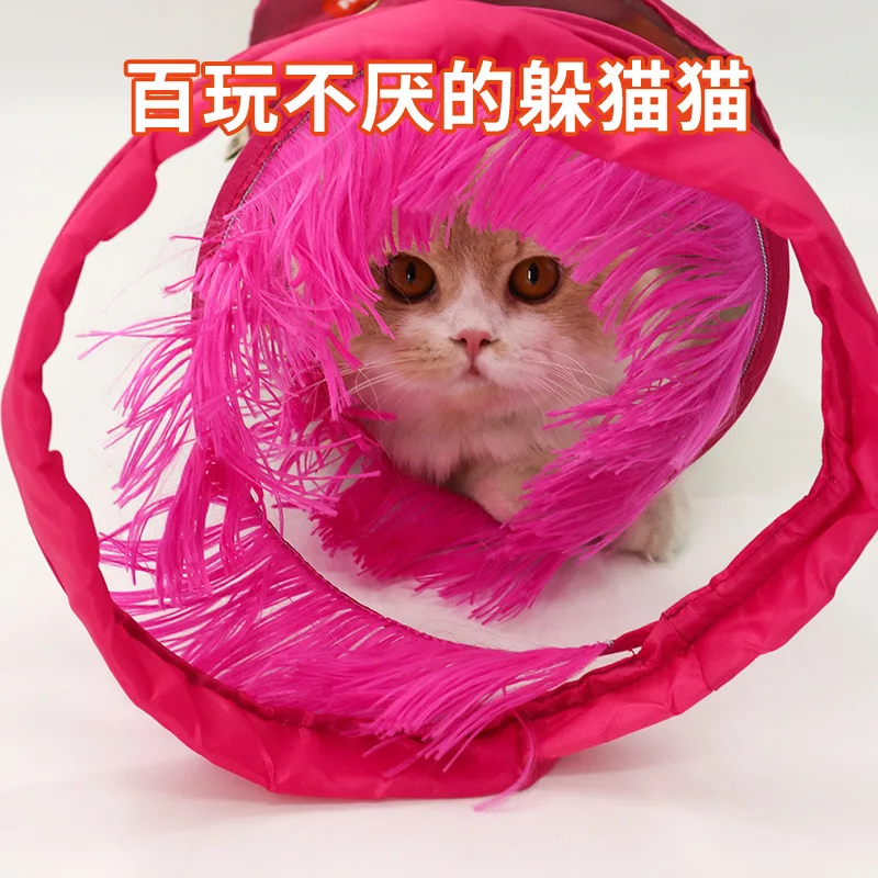 Papel con sonido para mascotas, serie de patatas fritas con sonido, juguetes para mascotas, túnel de paso para gatos resistente a desgarros, juguetes para gatos - imagen 3