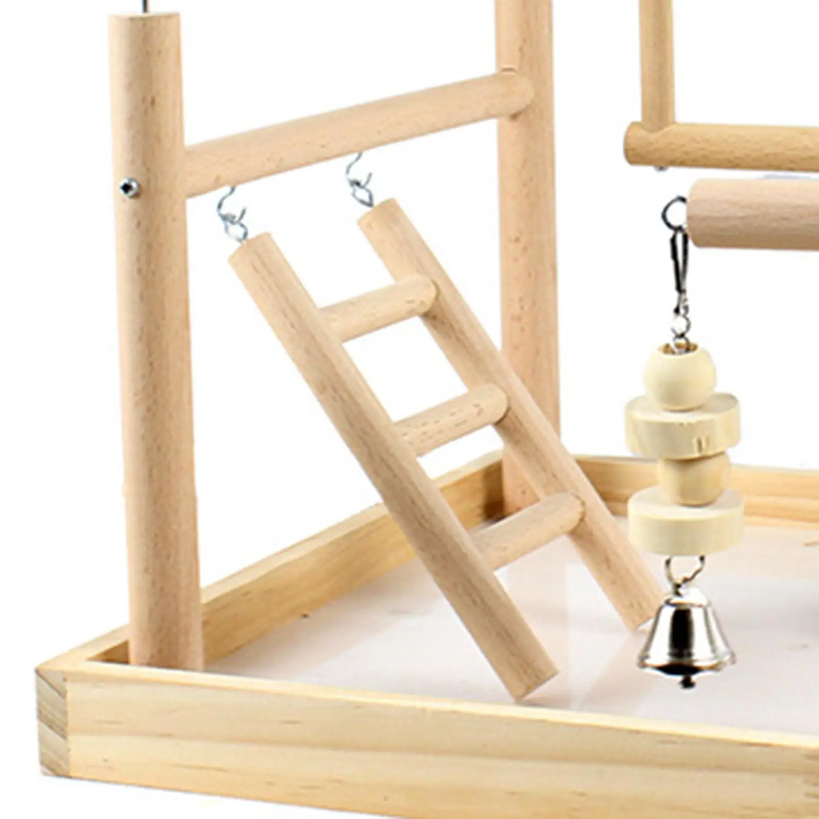 Parrot Playground Exercise Toy Wood Perch Stand for Cockatiel Budgie Macaws