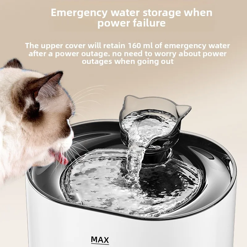 Bebedero automático con filtro para gatos y perros – Fuente de agua en movimiento - imagen 3