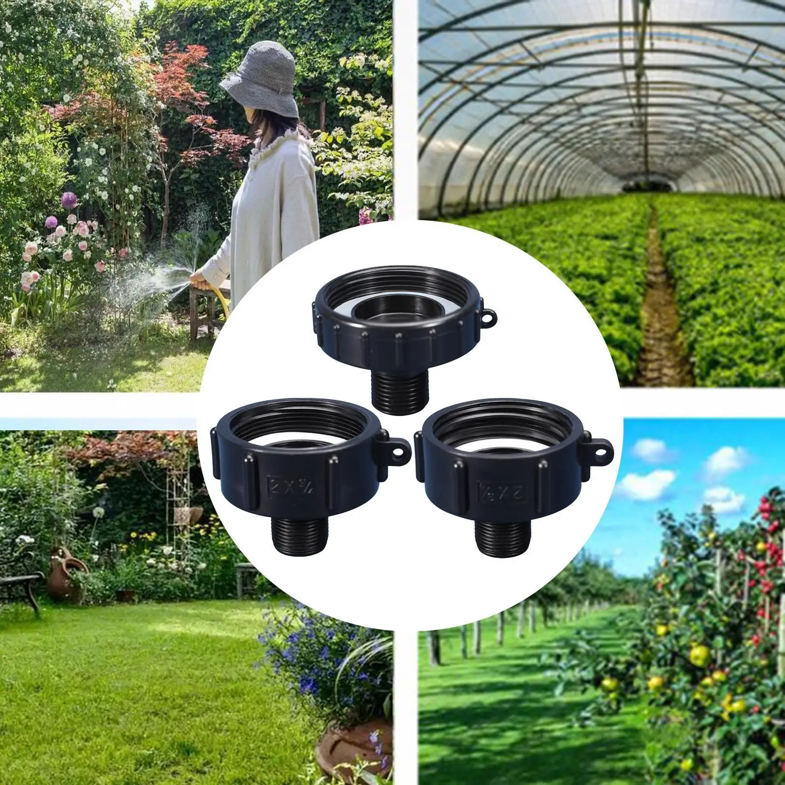 3Pcs IBC Drain Adapters, Ton Bucket Parts, Food Grade Leakproof Connector Fitting Water Hose Male Adapter for Garden Hose 3Pcs IBC Drain Adapters, Ton Bucket Parts, Food Grade Leakproof Connector Fitting Water Hose Male Adapter for Garden Hose