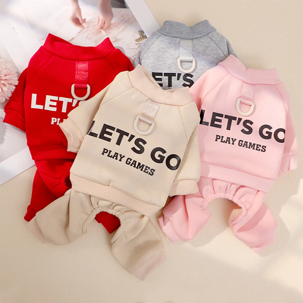 Abrigo cálido de invierno para perros pequeños y medianos, ropa para cachorros, mono grueso, sudaderas con capucha para perros, suministros para mascotas - imagen 3