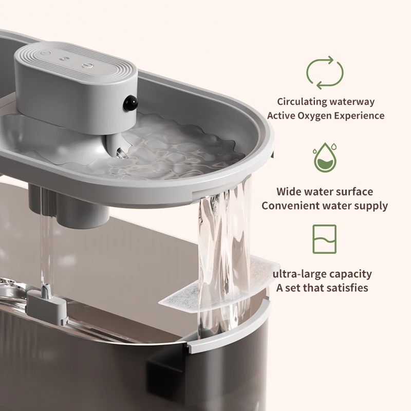 Nueva máquina inteligente para beber y alimentar a mascotas, dispensador de agua para perros recargable 2 en 1 de alto nivel de apariencia, automático - imagen 4