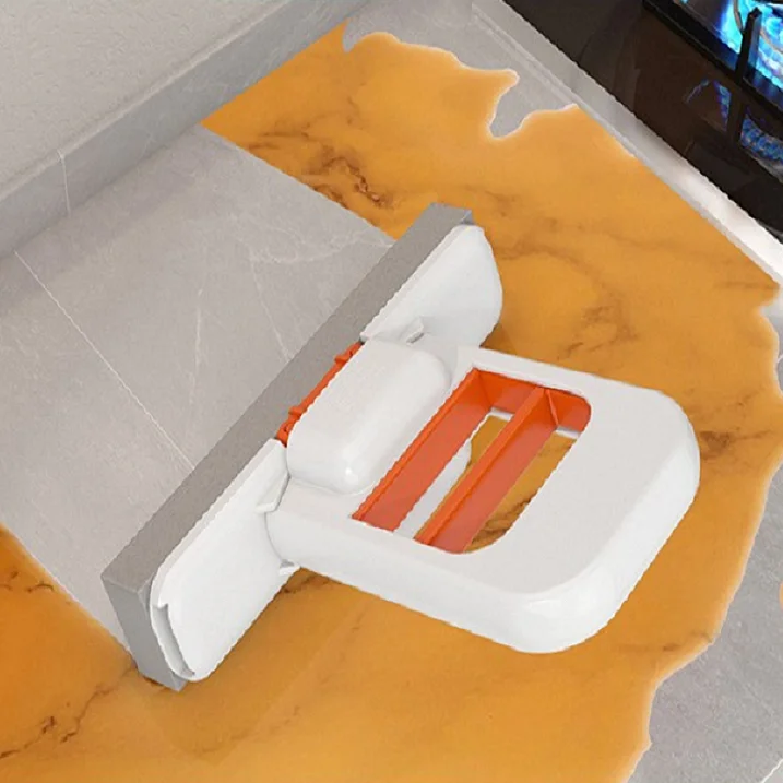 Mini fregona para limpiar la mesa, de mano, manos libres, absorbente de algodón, plegable, baño, cocina, tareas domésticas, dos absorbentes de algodón