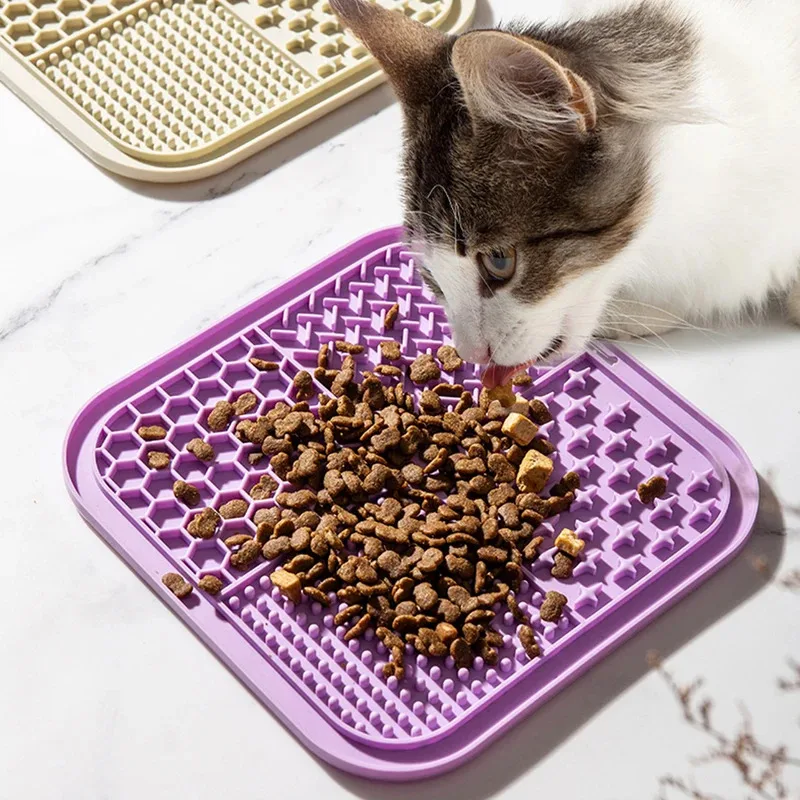 Tapete de silicona para lamer con ventosa antiasfixia – Gatos y perros