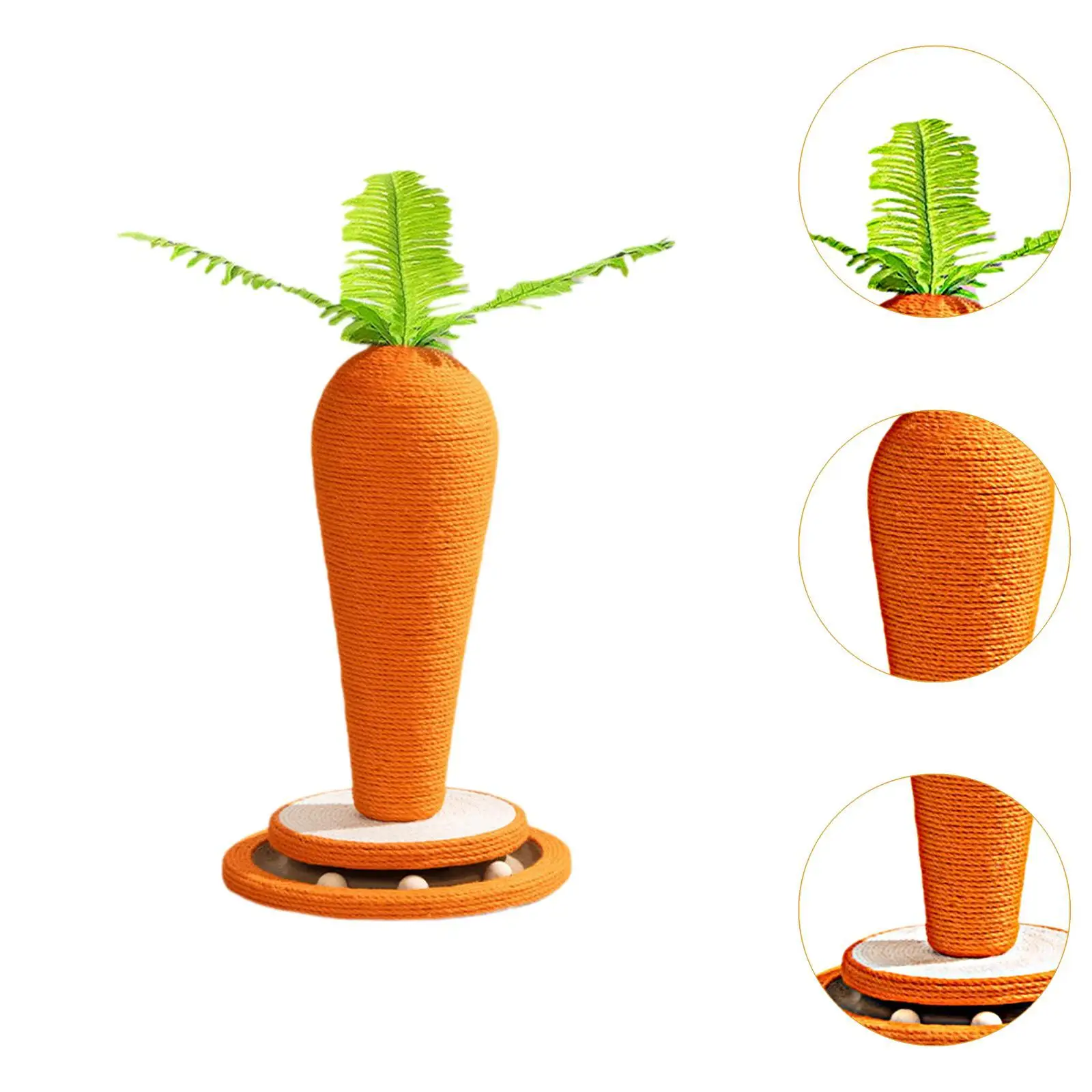 Cat Scratch Post Toy Carrot Shape Cat Climbing Tree for Exercise Resting