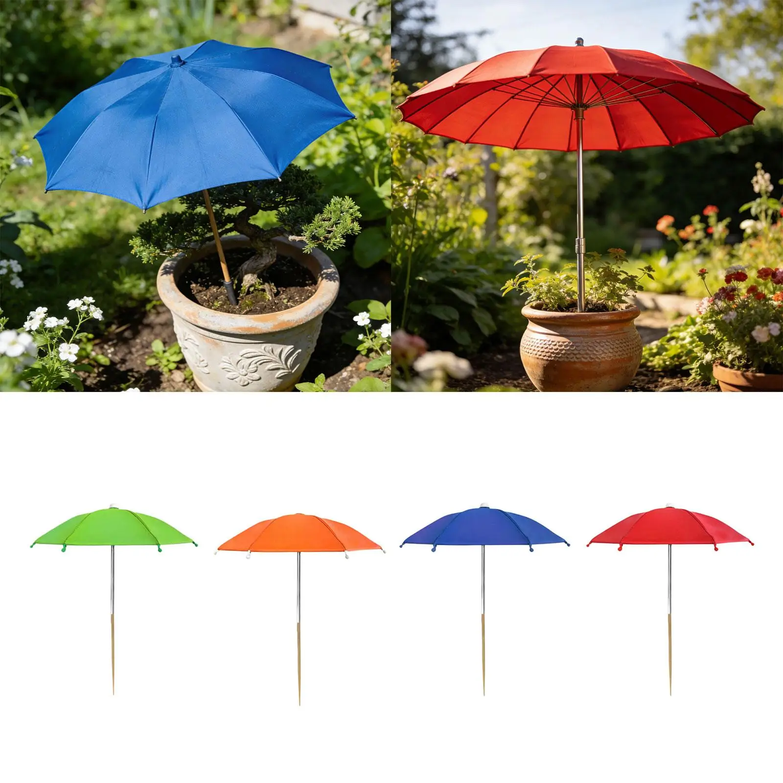 Sombrilla para plantas con estaca de bambú - duradera y resistente - imagen 2