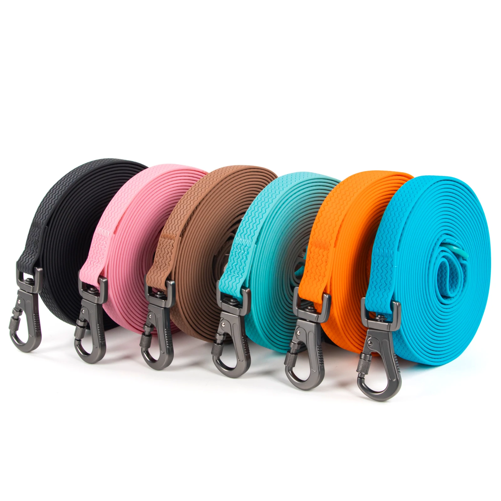 Correa de perro larga y resistente de PVC, 1,8 M, 3M, 5M, 10M, para perros grandes y medianos, resistente al agua, fácil de limpiar, fuerte y duradera, correa de entrenamiento para correr
