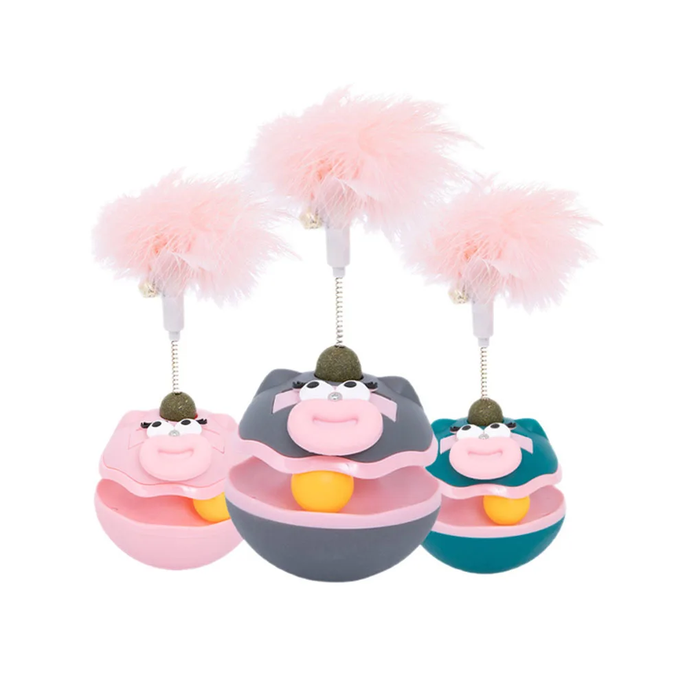 Juguete de rompecabezas para gatos: tocadiscos y varita de juguete interactivo para aliviar el aburrimiento para gatos de interior,