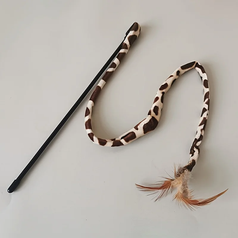 Juguete de caza para gatos: varita con plumas interactiva