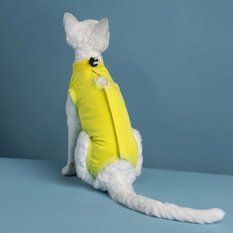 Chaleco de esterilización para gatos, ropa de recuperación antilamer para perros pequeños y medianos, mono para cachorros, traje de esterilización para gatitos, suministros para gatos - imagen 4