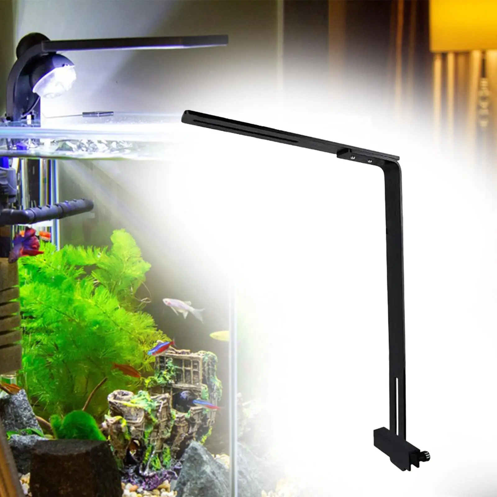 Soporte de luz de acuario de aleación de aluminio, soporte de lámpara ajustable para plantas acuáticas y accesorios de pecera - imagen 3