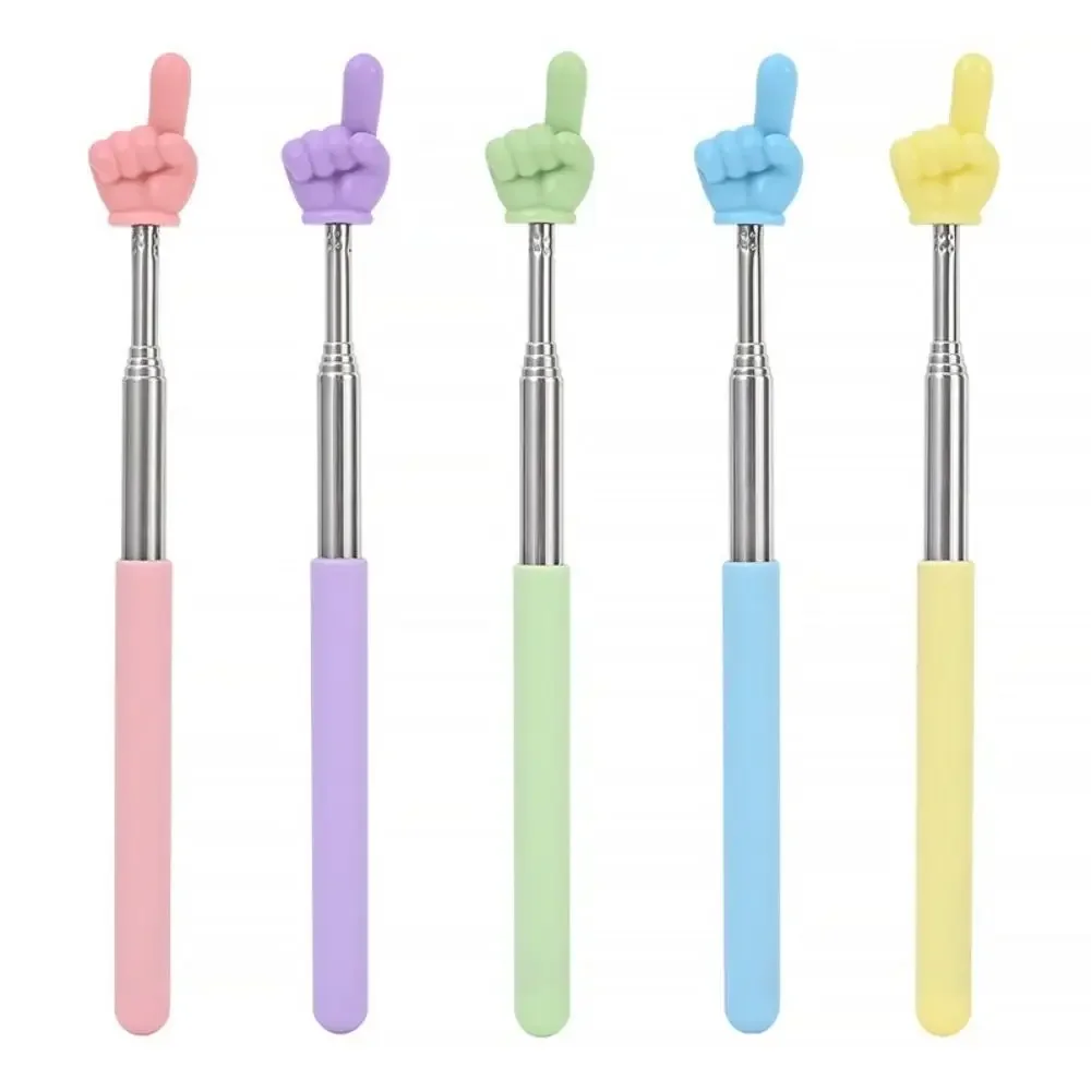 Puntero de enseñanza duradero de acero inoxidable, varilla telescópica, diseño de dedo, palo de enseñanza, puntero de dedo para aula, profesores - imagen 2