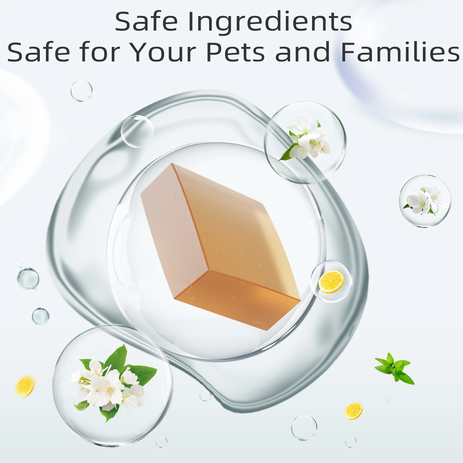 Bloques desodorizantes para arena de gatos N50, eliminador de olores fuerte, frescura duradera, cubos recargables para el control de olores de la caja de arena - imagen 2