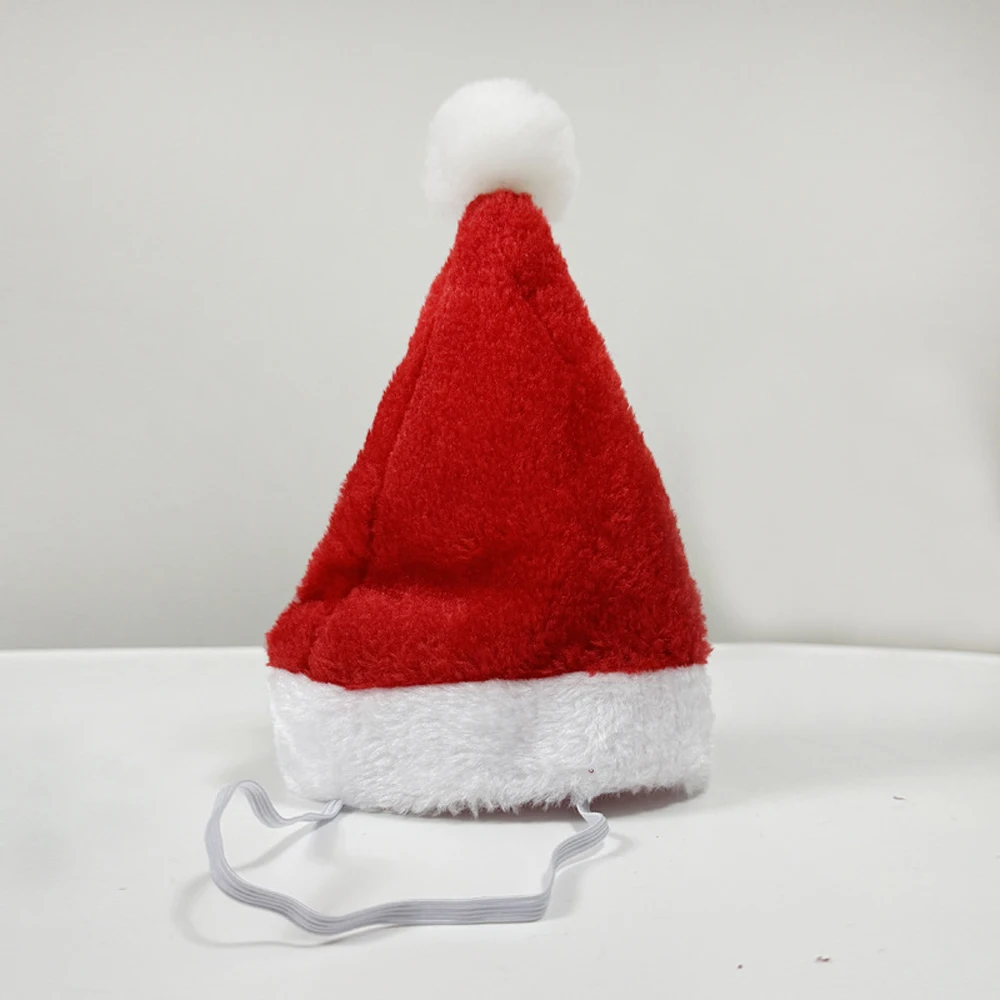 Gorro navideño rojo para perros pequeños y medianos, gorro de Navidad para gatos, gorro de Papá Noel de felpa, adornos navideños, suministros para mascotas, 1 ud. - imagen 5