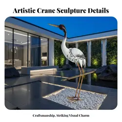Grulla de jardín decorativa – Resistente a la intemperie