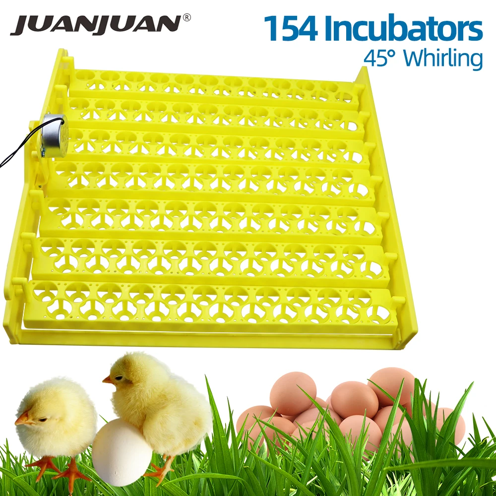 Incubadora automática de 154 huevos, bandeja giratoria para pato, ganso, pájaro, codorniz, aves de corral, AC110V, 220V, DC12V, dispositivo para incubar huevos