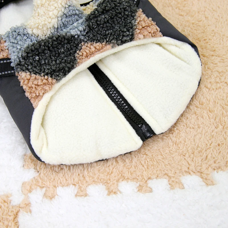 Chaqueta de invierno con arnés para perro, ropa cálida para perros pequeños y medianos, abrigo a prueba de viento para mascotas, disfraz de Chihuahua y Bulldog Francés - imagen 4
