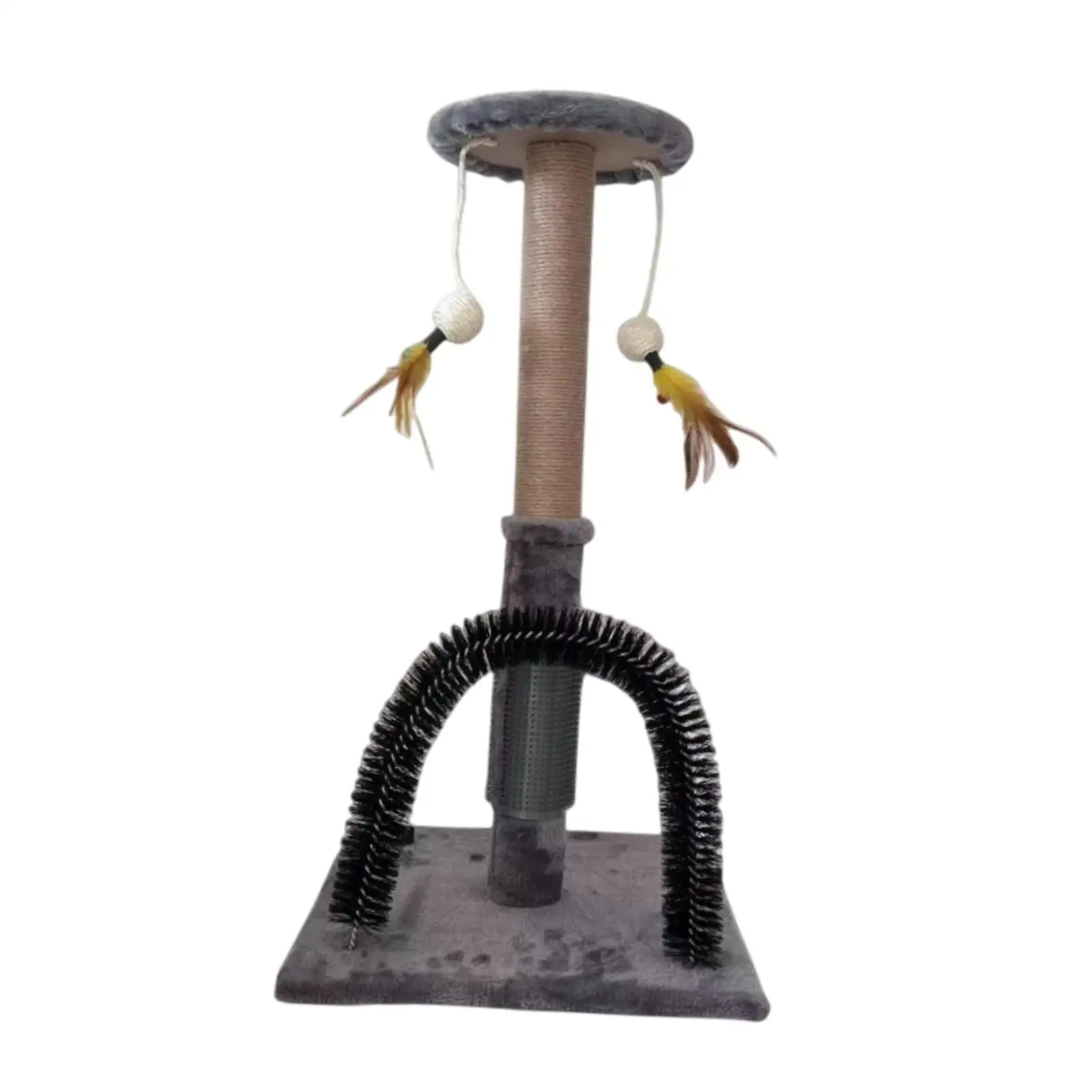 Cat Scratch Post, Sisal Rope, Creative Interactive Vertical Furniture Protector with Hanging Balls,