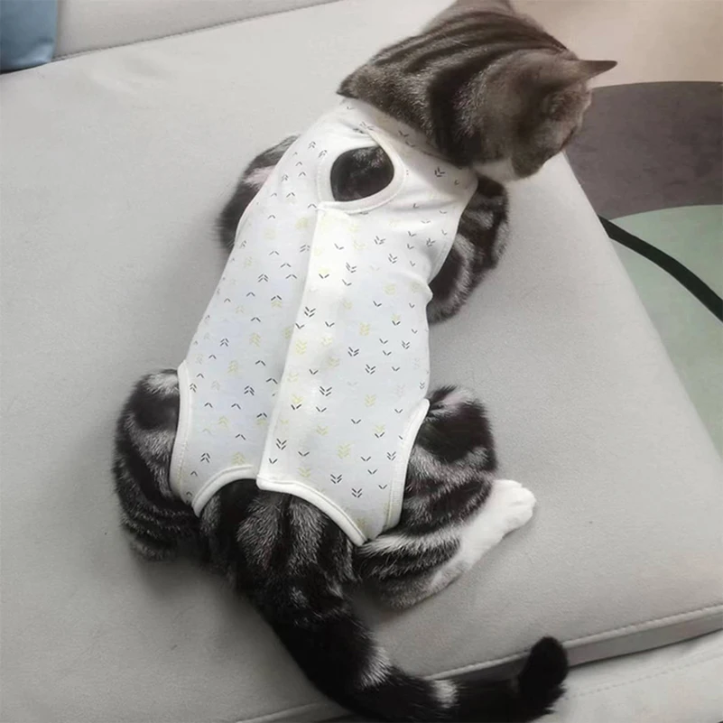 Traje de esterilización para cachorros y gatos, traje de cirugía para mascotas, chaleco de destete para perros pequeños y gatos, ropa de destete transpirable para gatitos, mono para mascotas - imagen 4