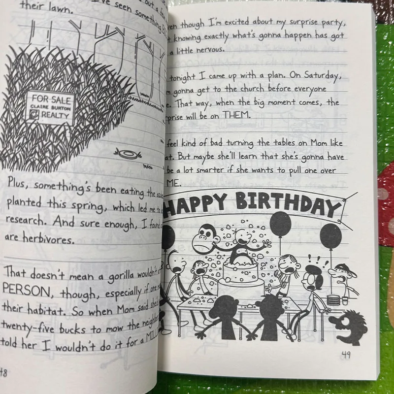 Último diario de Wimpy Kid Partypooper, libro en inglés, libros de ficción para niños, libros de novela Manga, educación infantil - imagen 5