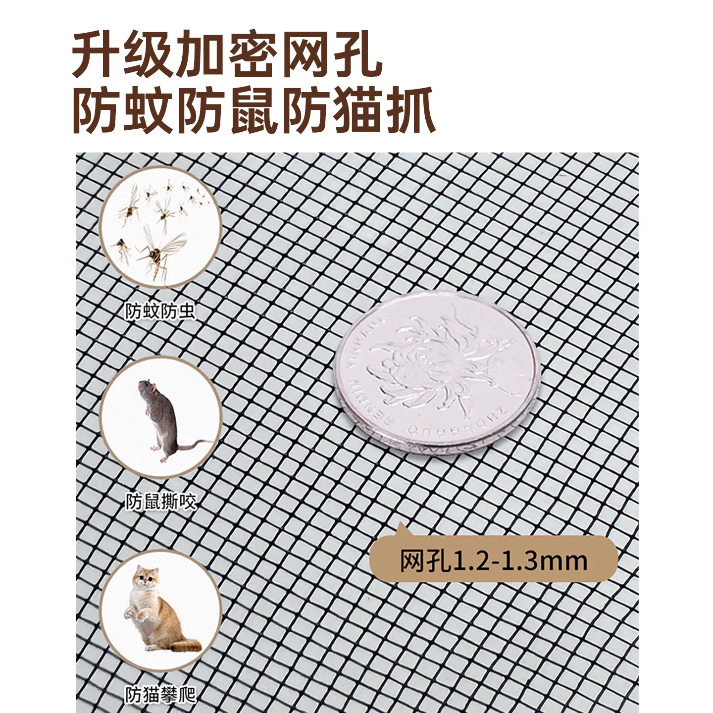 Nueva valla de puerta de aislamiento específica para mascotas de malla de plástico 304, evita que los gatos entre en el dormitorio, puerta con pantalla de malla de diamante con cremallera - imagen 3