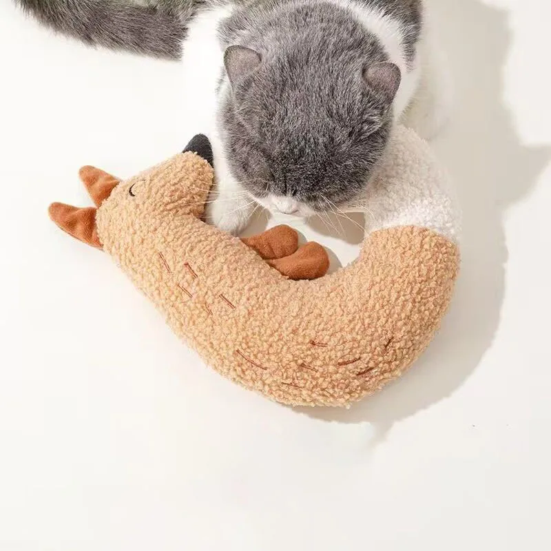 Juguete masticable de felpa para gatos, juguete molar resistente a mordeduras para aliviar el aburrimiento, material seguro no tóxico, juguete interactivo para