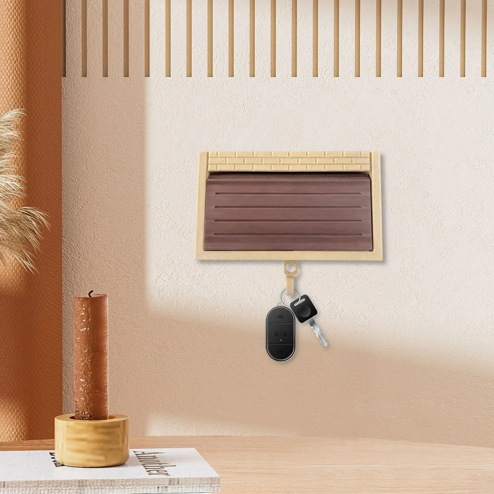 Llavero con gancho, compacto, moderno, en miniatura, para garages, colgador de llaves, estante para llaves para entrada, sala de estar y oficina