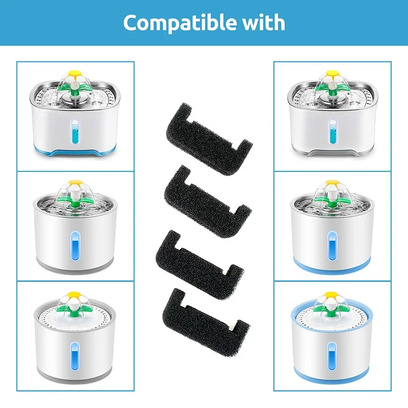 Filtro de esponja para fuente de agua para gatos, repuesto de fuente para mascotas, filtro de espuma para gatos, fuente para beber, filtro de espuma de esponja para mascotas - imagen 2