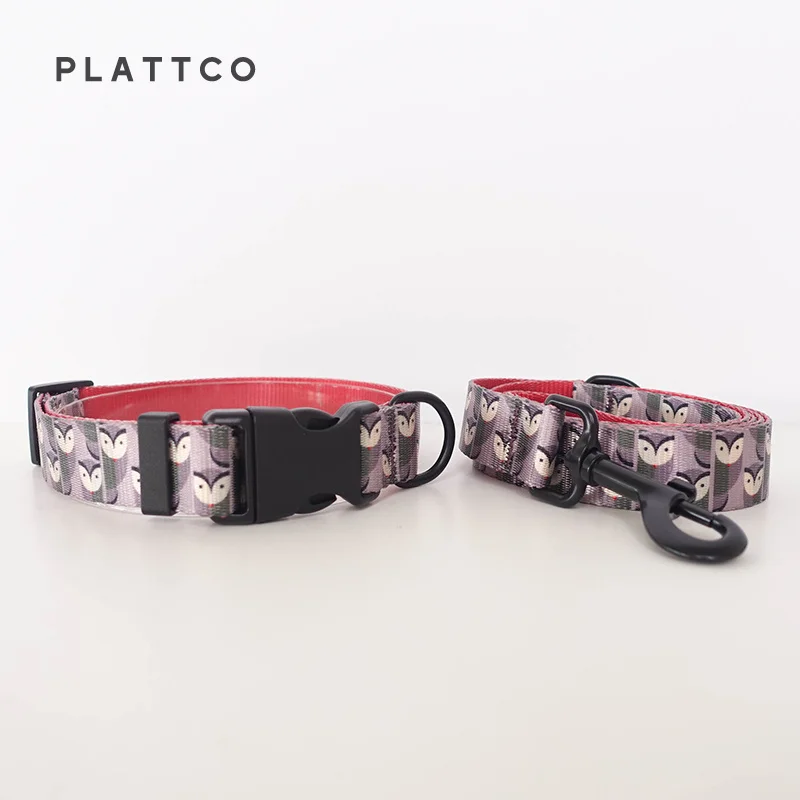 PLATTCo, pajarita para perro personalizada, conjunto de correa, búhos focados para accesorios de encaje pequeños y medianos, producto para mascotas pitbull, 5 tamaños PDC316 - imagen 2