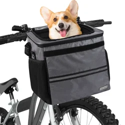 Bolsa delantera para transportar perros en bicicleta con suspensión