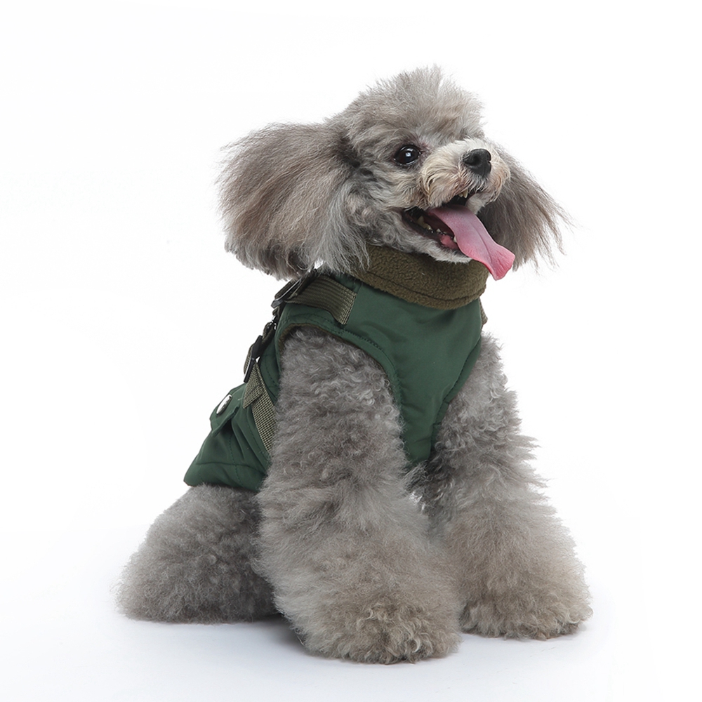 Warm Soft Windproof Pet Dog Coat Harness Winter Pet Dog Jacket