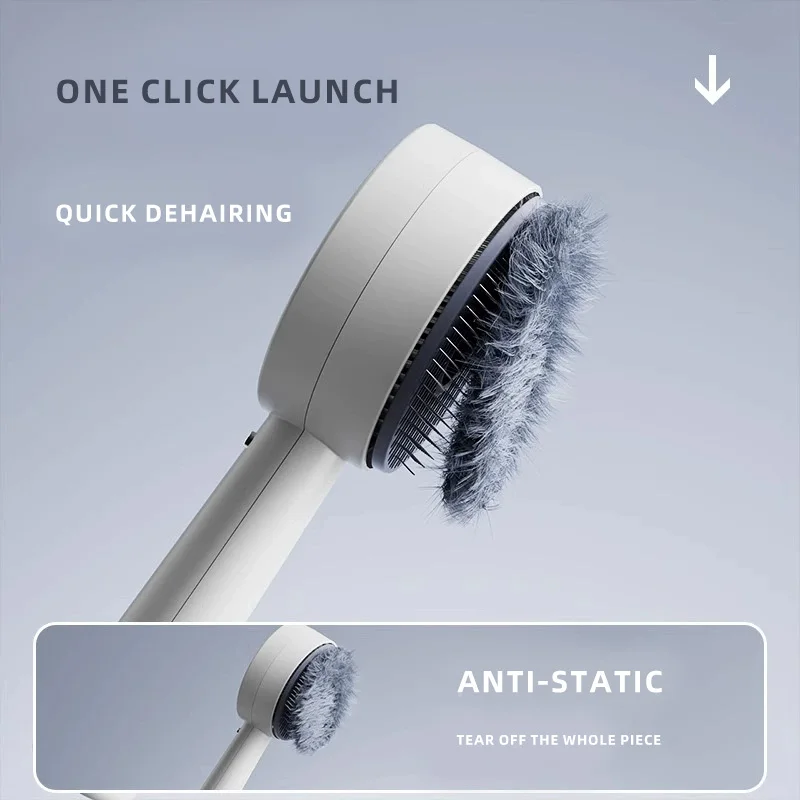 HOOPET Cepillo rebanador en aerosol 2 en 1 para gatos - Peine desenredante instantáneo con niebla antiestática, herramienta de aseo y masaje Eco ABS - imagen 4