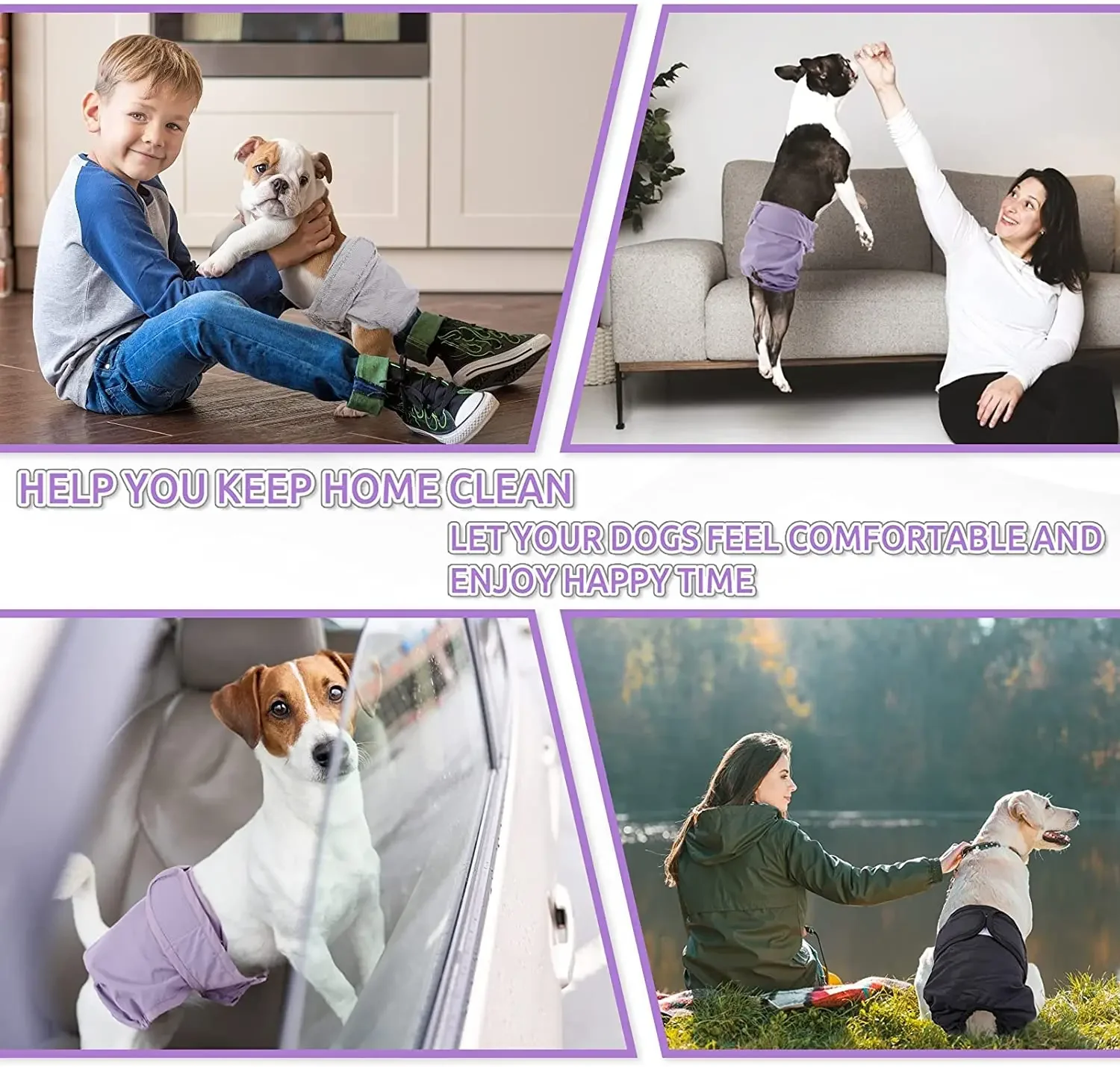 Pañales reutilizables para perros femeninos, pañales para cachorros de alta absorción, bragas ajustables para mascotas para perros pequeños, medianos y grandes - imagen 5