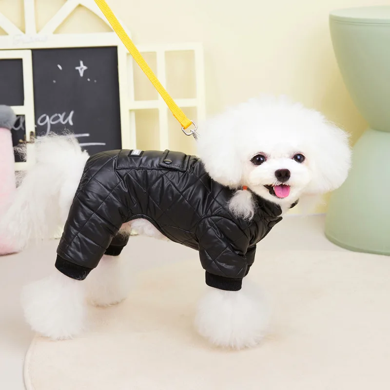 Monos para cachorros, mono impermeable para perros, ropa de invierno de lana para perros pequeños, chaqueta para mascotas, disfraz de Chihuahua, abrigo de Pug Yorkie - imagen 3