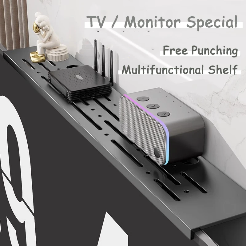 Estante superior Universal para TV, estante de almacenamiento superior para pantalla, organizador de Monitor, soporte para enrutador de ordenador para el hogar y la Oficina, soporte de exhibición para ahorrar espacio - imagen 2