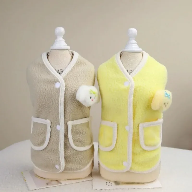 Ropa para perros, abrigo de felpa, chaleco de invierno para perros, ropa para mascotas, abrigo de piel de conejito de dibujos animados, chaquetas para cachorros para perros pequeños - imagen 3