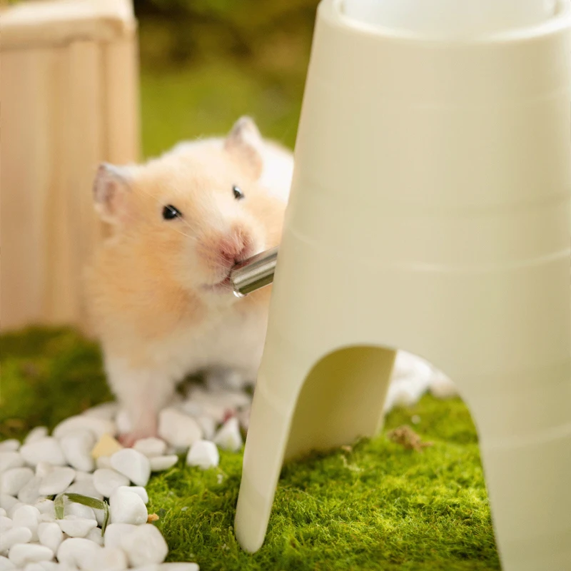 Dispensador automático de agua para hámster, botella a prueba de fugas, diseño de doble bola, hervidor de alimentación, suministros para mascotas, animales pequeños, 150ml - imagen 5