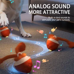 Pelota eléctrica inteligente para perros con sonido, funcionamiento autónomo, corteza y rollo realistas, resistente a masticar para entrenamiento de perros pequeños