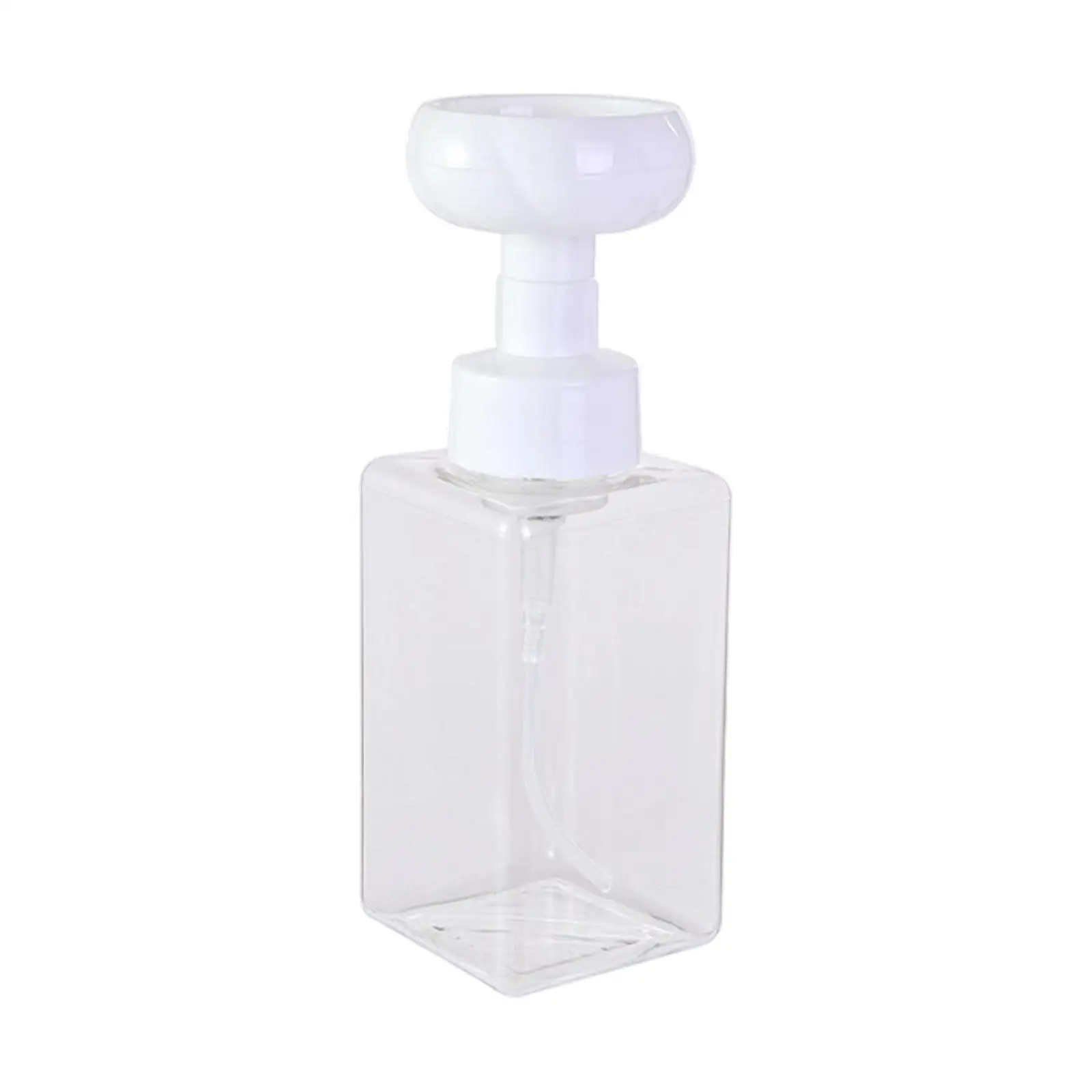 Foaming Soap Dispenser for Bathroom Kitchen, Clear Refillable Press Bottle Container, Liquid Hand Soap Dispenser