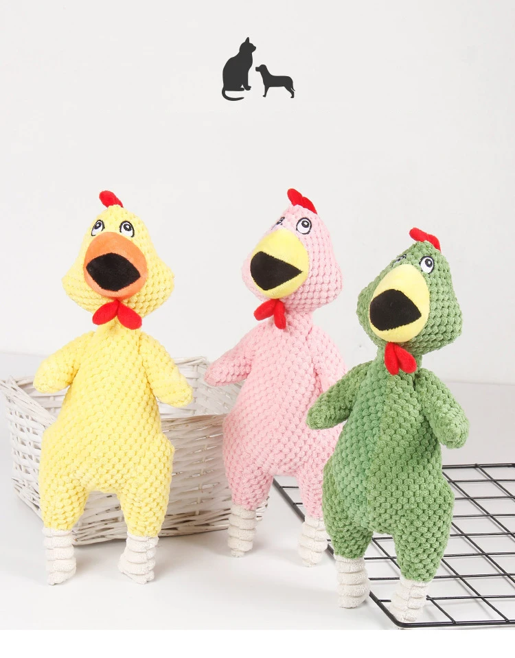 Juguete chirriante para perros pequeños Meduim, peluche suave para masticar, forma de Animal relleno, resistente a mordeduras, juguetes de entrenamiento para masticar y morder - imagen 3