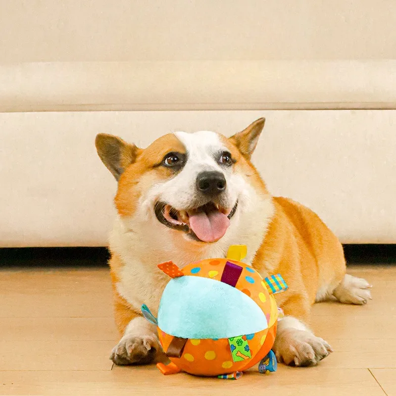 Bolas de lana suaves para perros, juguetes para chirrido, juguete interactivo para interiores, cachorro, resistente al masticable, suministros para juegos, productos para mascotas - imagen 2