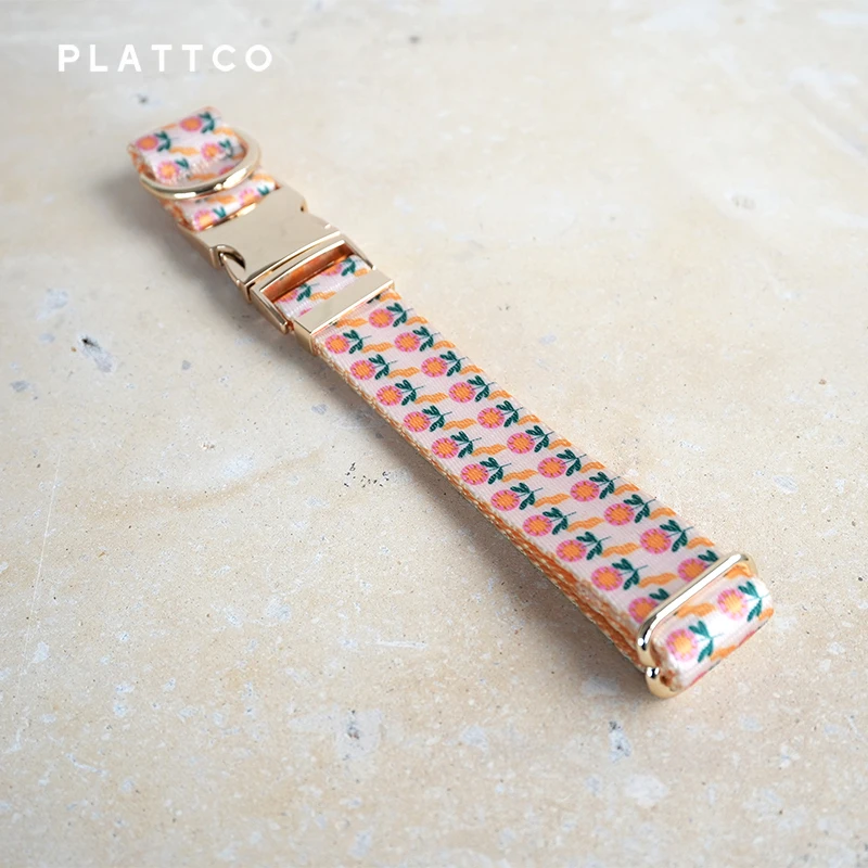 PLATTCO conjunto de perro de diseño único estampado pequeño patrón de girasol con hebilla de aleación de zinc de color claro de alta calidad 5 tamaños PDL302G - imagen 5