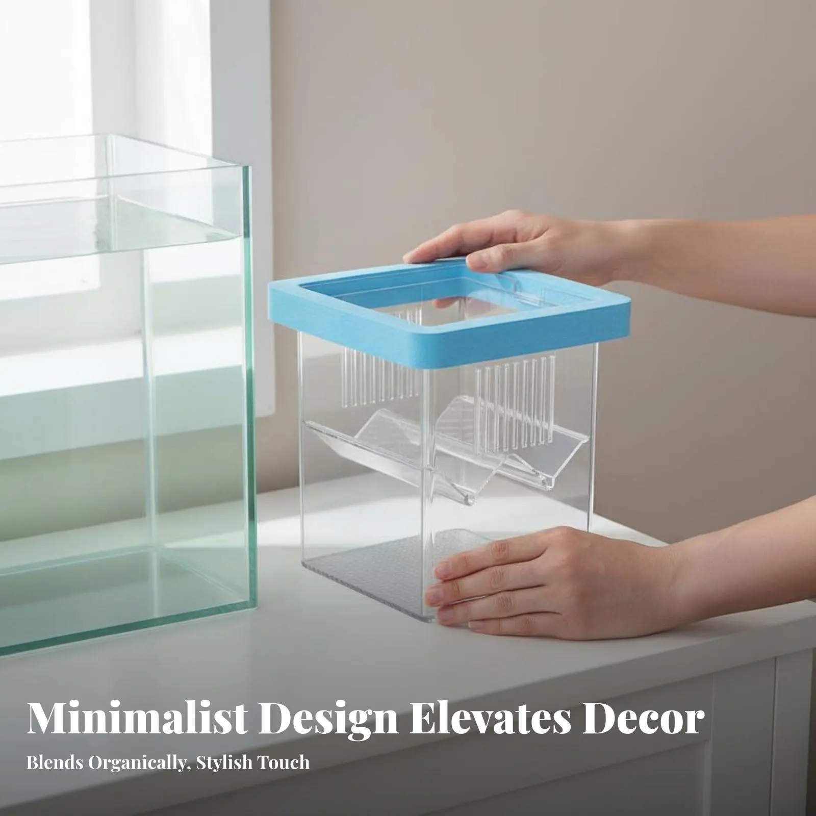 Contenedor de cría para guppys – Caja flotante con malla doble - imagen 4