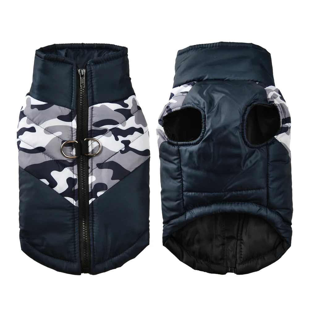 Ropa cálida de invierno para cachorros, chaqueta impermeable a prueba de viento para mascotas con anillo en D para perros pequeños y medianos, trajes para perros y gatos Yorkshire Chihuahua - imagen 3