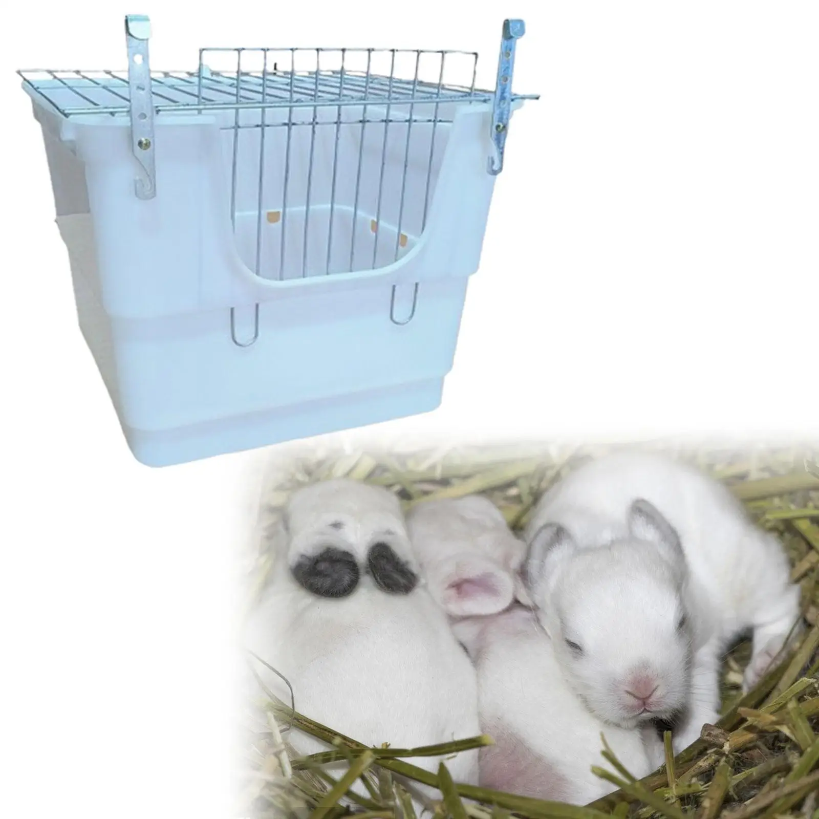 Rabbit Nesting Box Bunny Cage Breathable Easy to Clean Bunny Breeding Box Rabbit Hutch Box for Hedgehogs Chinchilla Squirrel