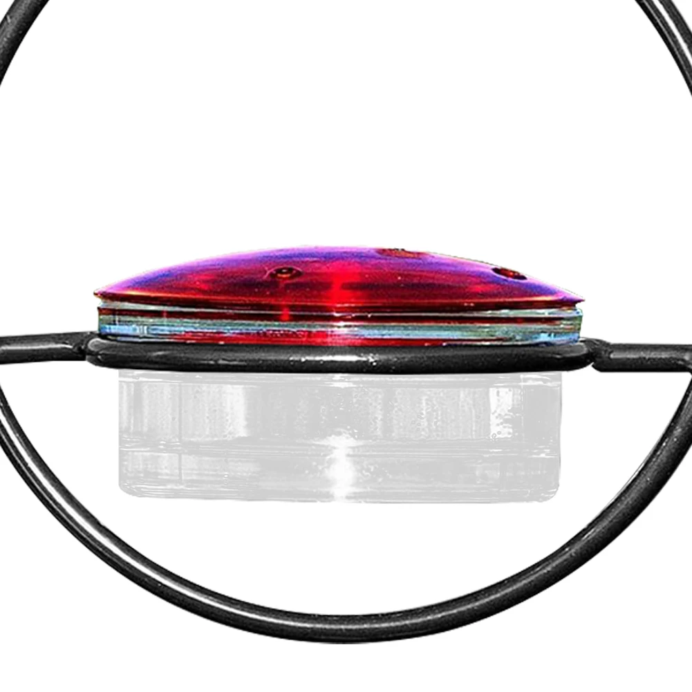 Bandeja alimentadora de colibríes con cuenco de plástico rojo, comederos para colibríes al aire libre, atraen pájaros para jardín exterior, patio trasero, terraza - imagen 3