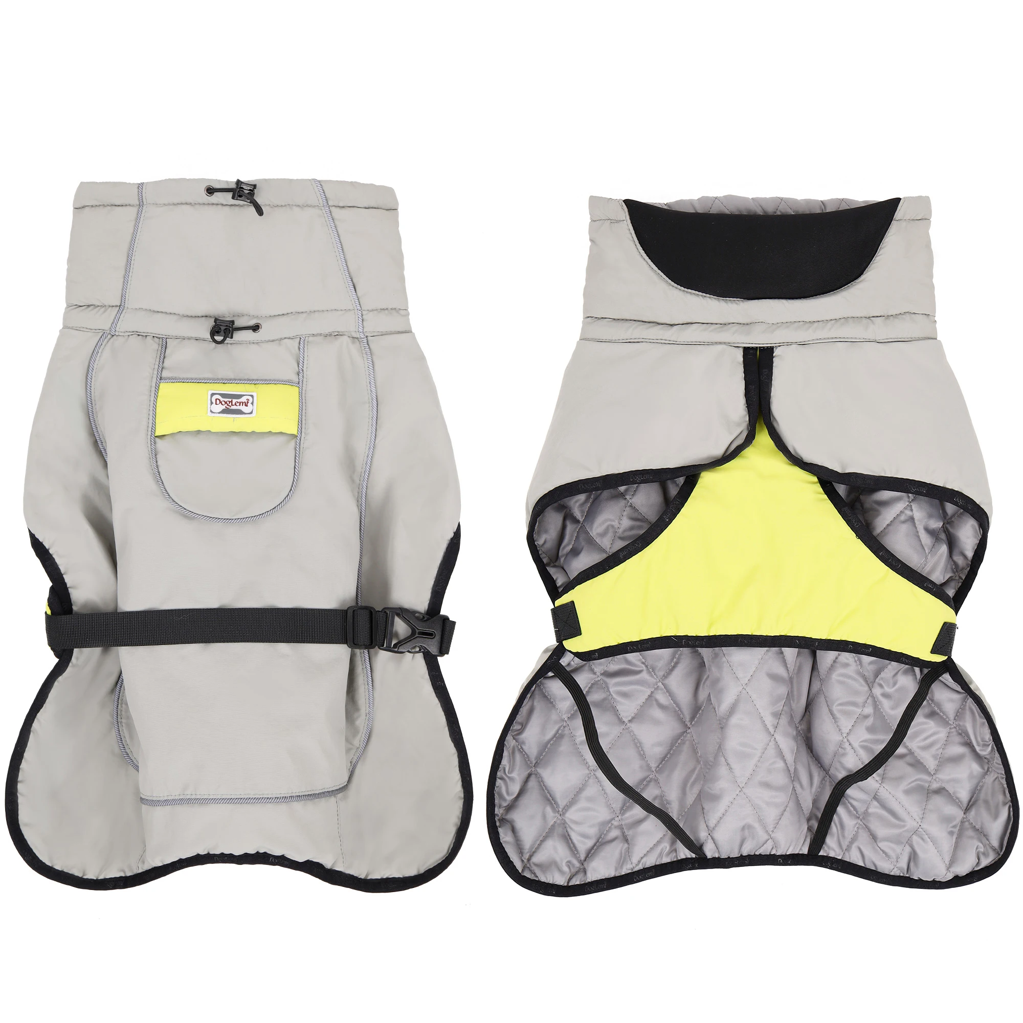 Ropa de invierno para perros, chaqueta gruesa acolchada, impermeable, cálida para perros medianos y grandes, abrigo reflectante de seguridad para mascotas, Parka para exteriores a prueba de nieve - imagen 2