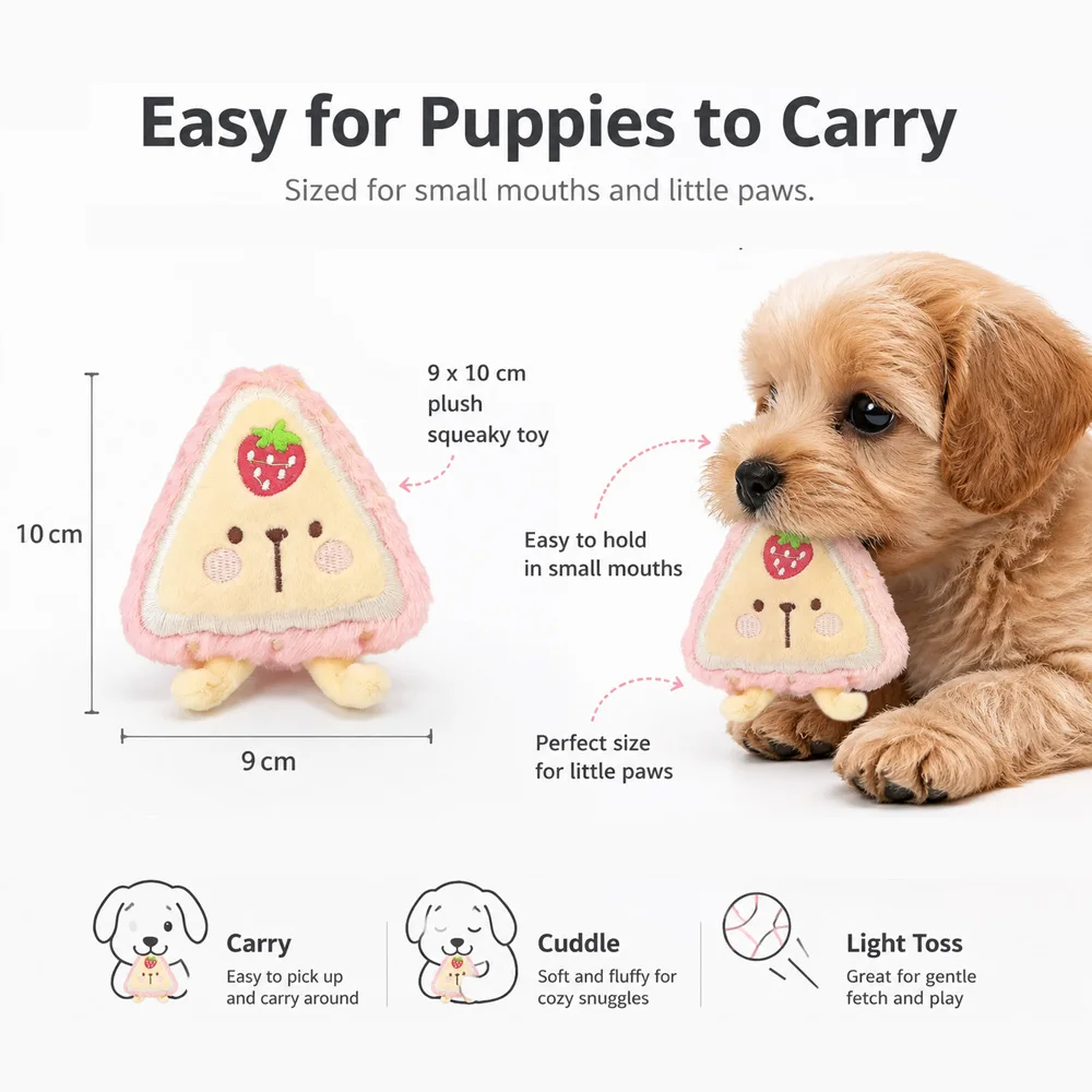 Juguete masticable con forma de comida para perros mini y cachorros
