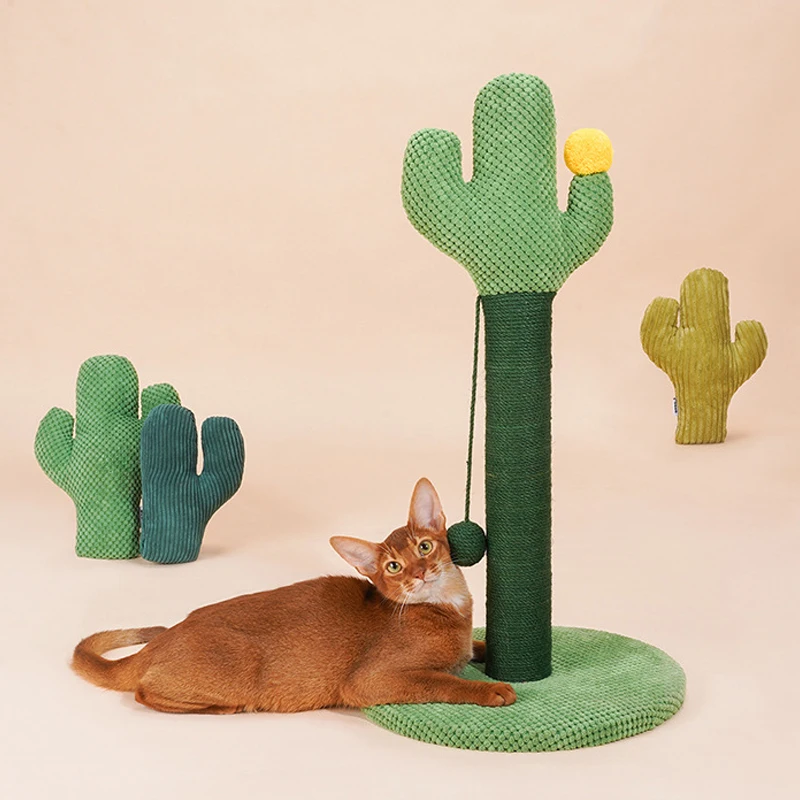Rascador para gatos Cactus de 25 "de altura, protege tus muebles con postes y almohadillas para rascar de Sisal Natural, para Gatitos y gatos adultos - imagen 2