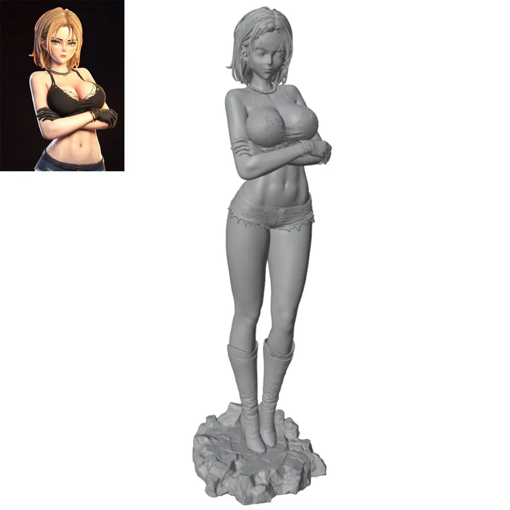 Kit modelo resina gato gris – Figura 3D sin montar